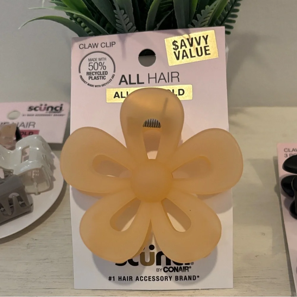 Assorted Claw Clips Bundle Scrunci Hair Clips Neutral Set Flower Clips
